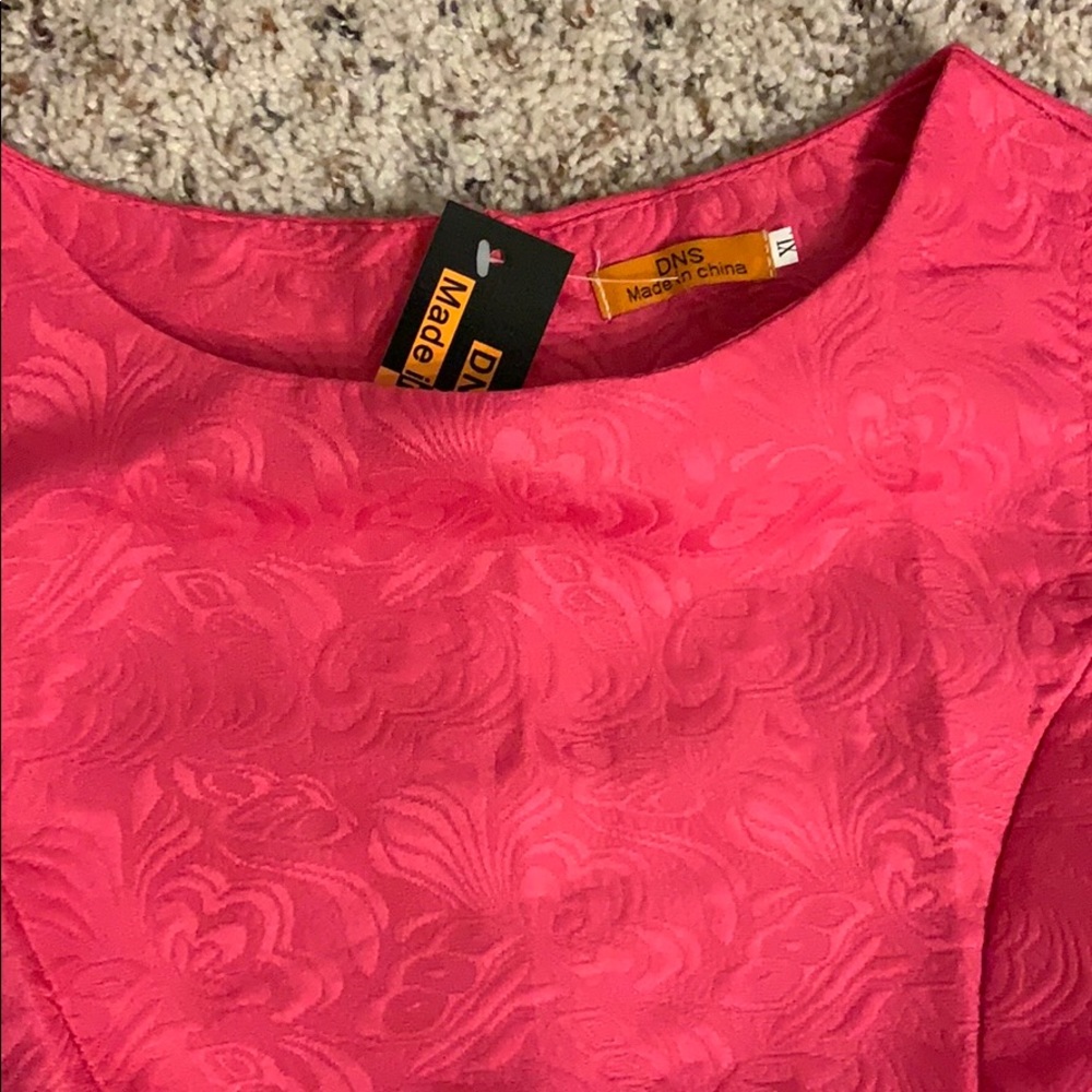 NWT! Hot pink dress sz XL Juniors - Picture 2 of 3